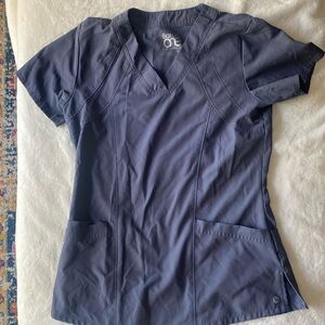 Scrub top women’s grey/blue xs